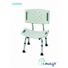 Timago International Group ComfortLine Sedačka do sprchy s opierkou chrbta, nastaviteľná výška, protišmykové nohy
