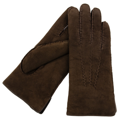 KARMA Leather Gloves Hot 5 man pánske usňové rukavice Veľkosť: 9,5, Farba: Tmavohnedá