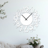 drevo zivota Nástenné hodiny NUMERO Farebný dekor: Bílá, Farba ručičiek: Černé, Velikost hodin: 35x35