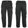 D555 nohavice pánske ROBERT L:32 kapsáče nadmerná veľkosť Černá 60