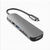 UNIVERZÁLNA DOKOVACIA STANICA USB-C S ČÍTAČKOU KARIET USB3.0 PD HDMI 4K SD TF