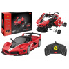 RASTAR Stavebnica Ferrari FXXK EVO na diaľkové ovládanie 1:18 Rastar 88 dielov červené