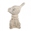 Clayre & Eef Béžová antik dekorácia vtáčik na podstavci Baroque - 33*21*47 cm - Clayre & Eef