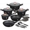 Berlingerhaus Sada nádobí s mramorovým povrchem 15 ks Black rose Collection BH-8234