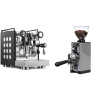 Rocket Espresso Appartamento, black/white + Eureka Mignon Libra 65 All Purpose, CR grey