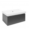 Swiss aqua technologies Koupelnová skříňka s umyvadlem SAT Feel 80x30x46 cm antracit mat SATFEEL80ANTU1