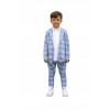 Teplaková súprava - Detský oblek pre deti 140 biely, modrý (Chlapčenský oblek pre deti modré 140/146)