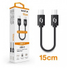 Datový kabel ALIGATOR POWER USB-C/USB-C 15cm, černý