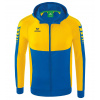 ERIMA tréningová bunda s kapucňou SIX WINGS kráľovská modrá žltá Veľkosť: S