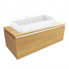 Swiss aqua technologies Koupelnová skříňka s umyvadlem a krycí deskou SAT Feel 100x30x46 cm dub medový mat SATFEEL100DMDU