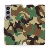 Flipové pouzdro Mobiwear - Sony Xperia 1 VI - V111P Maskáče (Knížkové flip pouzdro, obal, kryt na mobil Sony Xperia 1 VI - V111P Maskáče, materiál Umělá kůže + TPU - ochrana 360°, stojánek, silikonová