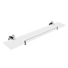 Nimco UNIX polička s ohrádkou 60x11cm chróm/extra číre matné sklo UN 13091BX-60-26