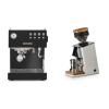 Ascaso Steel DUO, Black + Eureka Mignon Single Dose, White & Oak