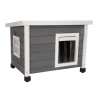 BRAVSON GROUP s.r.o. Drevená búda pre mačky KERBL RUSTICA 57 x 45 x 43 cm, šedá