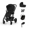 Cybex Kombinovaný kočíky Balios S Lux Set M Varianta: Moon Black