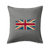 Britská vlajka stará - Vankúš 50x50 - 50x50 - Iba poťah ( Tmavosivý melír )