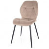 SIGNAL MEBLE Jedálenská stolička RICK VELVET, čierna/tmavobéžová bluvel 40