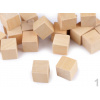 Drevené kocky 15x15 mm - 20 ks - prírodné - 1 prírodné