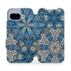Flipové pouzdro Mobiwear - Google Pixel 9A - V108P Modré mandala květy (Knížkové flip pouzdro, obal, kryt na mobil Google Pixel 9A - V108P Modré mandala květy, materiál Umělá kůže + TPU - ochrana 360°
