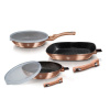 Berlingerhaus Sada pánví s odnímatelnou rukojetí 5 ks Rosegold Metallic Line steak BH-7038