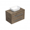Swiss aqua technologies Koupelnová skříňka s krycí deskou SAT Cube Way 80x53x46 cm dub Wellington mat CUBE46803DW45