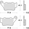 TRW LUCAS brzdové platničky GF023 KH208, sinterované SH, APRILIA PEGASO 650