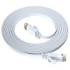 Kábel GoGEN sieťový (RJ45), plochý, CAT6, 7,5m (NET750MM03) biely