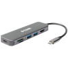 D-Link DUB-2327 6 portů USB-C® (USB 3.1) Multiport hub antracitová