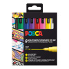 POSCA PC-3M sada akrylových popisovačov, 0,9-1,3mm, 8ks, mix farieb