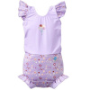 Plavky Happy Nappy kostýmek - Lilac Spring Frills s volánky - XL