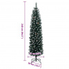 vidaXL Umelý úzky vianočný stromček s 300 LED 240 cm - Zelená - 210703-95478