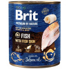 RIT BRIT Premium by nature Fish with fish skin - vlhké krmivo pre psov - 800g
