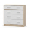 Casarredo Komoda 4S TIPS dub sonoma/bílá mat