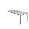 Konferenčný stolík, obdĺžnikový tvar, 4 nohy, 1600 x 800 x 720 mm, sivý/čierny