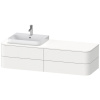 DURAVIT Happy D.2 Plus závesná skrinka pod umývadlo pod dosku (umývadlo vľavo), 4 zásuvky, 1600 x 550 x 408 mm, biela matná lakovaná, HP4963L3636