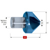 Karnasch 201195025 | Kužeľový záhlbník 90° s upnutím WELDON 25x4,0-45 mm, povlakované