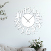 drevo zivota Nástenné hodiny NUMERO Farebný dekor: Bílá, Farba ručičiek: Stříbrné, Velikost hodin: 40x40