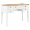 zahrada-XL Písací stôl, biely 109,5x45x77,5 cm, drevo 280069
