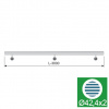 EKOfence Madlo AISI304, D42,4/L3000mm 14362