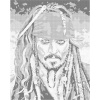 ZUTY Bodkovanie - JACK SPARROW I Rámovanie: vypnuté plátno na rám, Rozmer: 40x50 cm