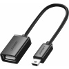 Ugreen 10383 Mini USB (M) to USB 2.0 (F) OTG, 0,1m, šedý