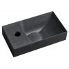 Sapho PICCOLINO betónové umývadlo 30,8x17cm, batéria vľavo, antracit mat PK30016