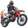 CUKROVÁ TLAČ jedlý obrázok na tortu Cukrová hmota CROSS MOTOCROSS MOTOR PITBIKE