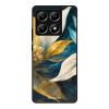 Lesklé pouzdro iSaprio pro Xiaomi 14T - Gold Petals (Lesklé pouzdro, kryt, obal iSaprio Exclusive na mobil Xiaomi 14T s motivem Gold Petals - elegantní skleněný vzhled, skvělá ochrana mobilu a luxusní