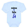 Dětské body New Baby máma+táta=Já, bílé velikost 56 (Dětské body s nápisem, máma+táta=Já, New Baby, bílé velikost 56)