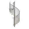 Minka STAIRS Kombinované točité schodisko Switch dub/sivá pr. 120 cm