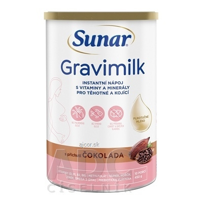 ARTIFEX INSTANT, s.r.o. Sunar Gravimilk s príchuťou čokoláda instantný mliečny nápoj 1x450 g