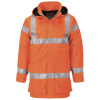 PORTWEST Portwest Nehorľavá vetrovka Bizflame Hi-Vis Multi Lite Rain Oranžová, M