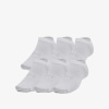 Under Armour Essential No Show 6-Pack White/ White/ Halo Gray S S