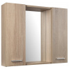 Aqualine ZOJA/KERAMIA FRESH STRIP galérka s LED osvetlením, 70x60x14cm, dub platin 45029S